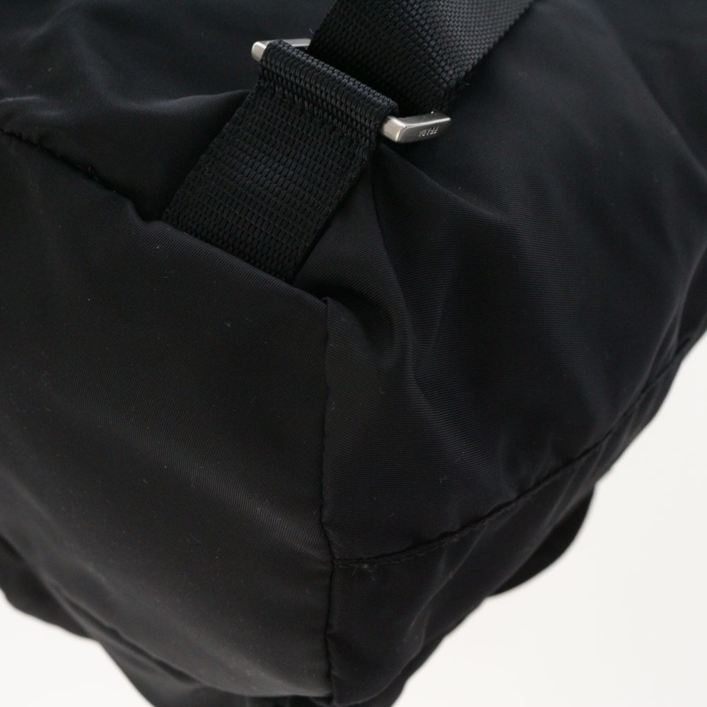 Prada Nylon Backpack Bag Pack Triangular Plate Do… - image 4